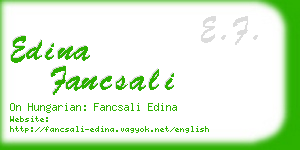 edina fancsali business card